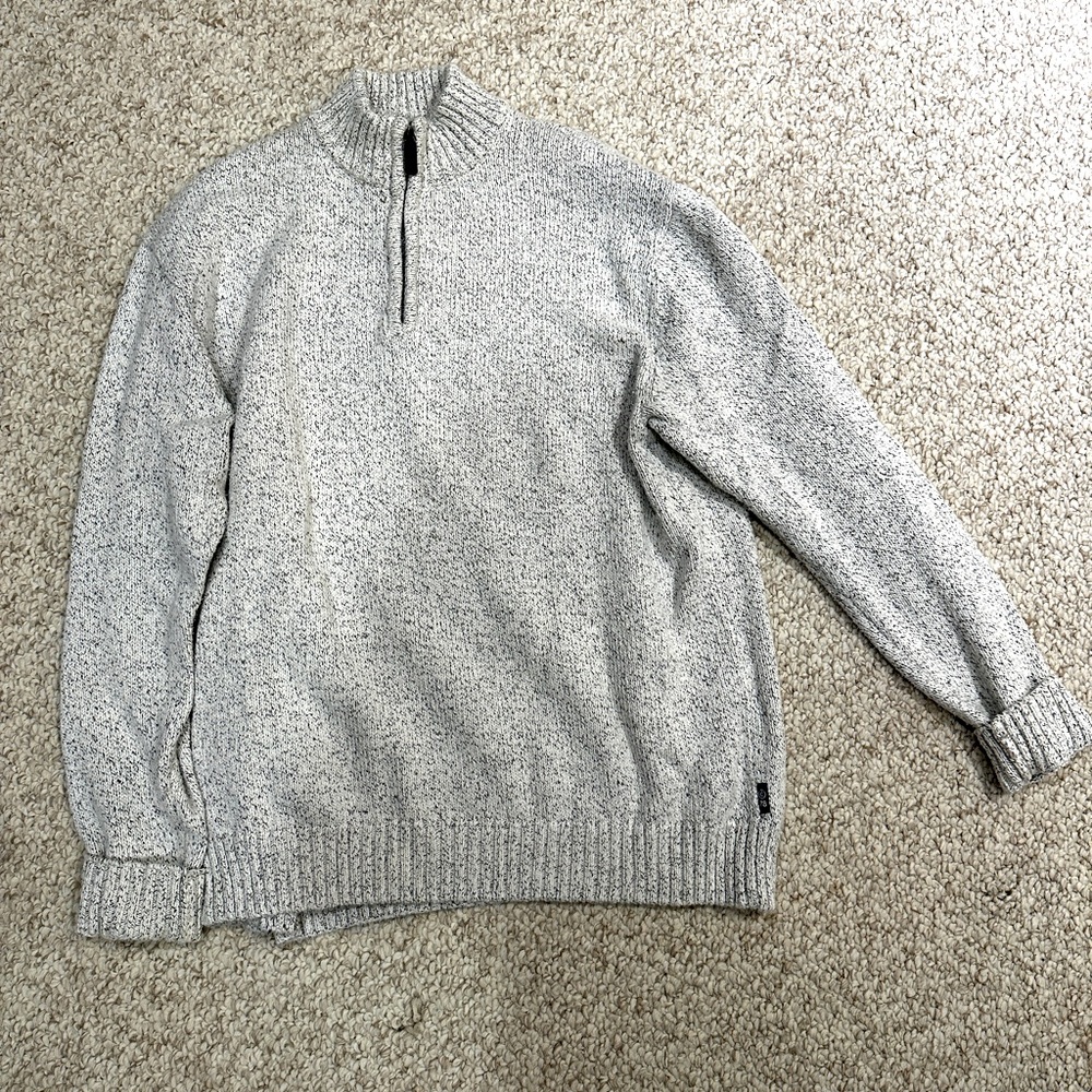 Chaps 1/4 zip chinky knit sweater
